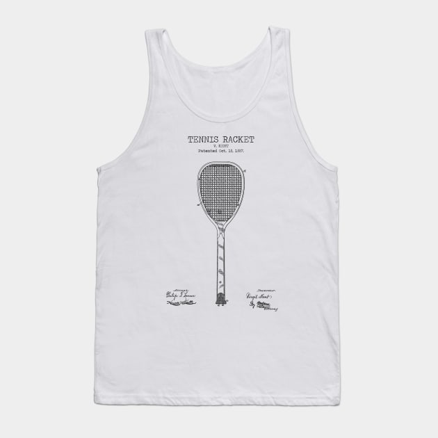 TENNIS RACKET patent Tank Top by Dennson Creative